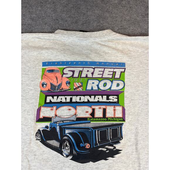 Vintage 90s 1997 Street Rod Nationals T-Shirt Mens XL Single Stitch Streetwear - Picture 3 of 8